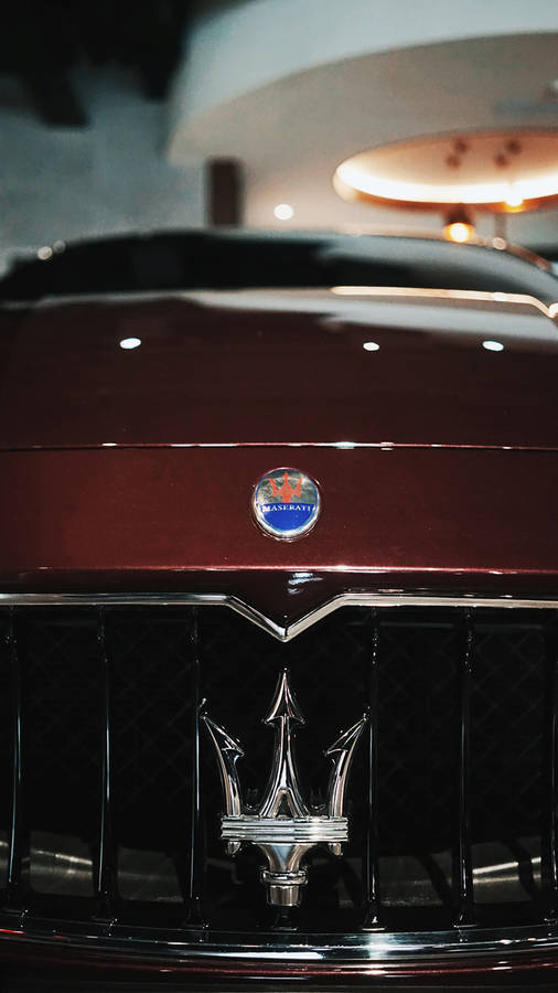 Front Red Maserati Car Wallpaper