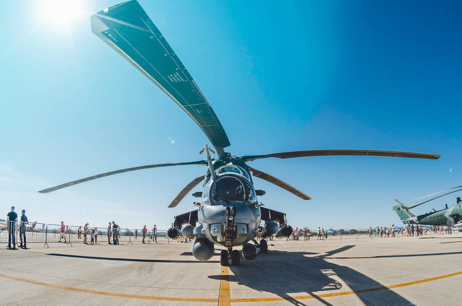 Front View Of A Helicopter Wallpaper