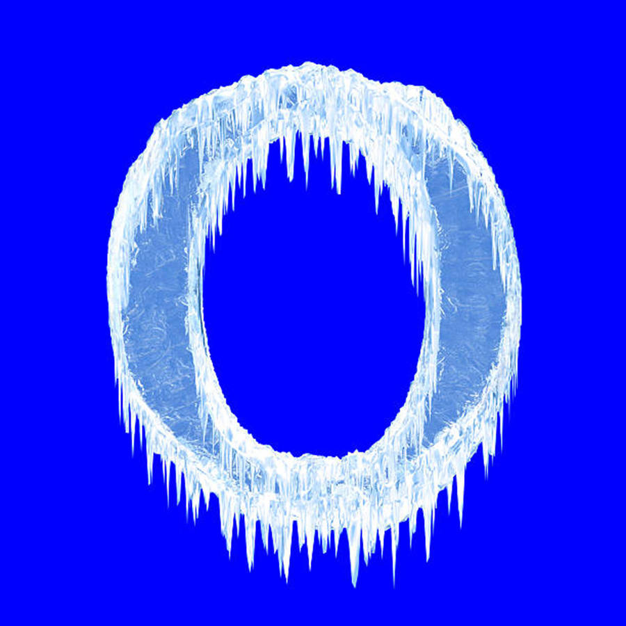 Frosted Letter O Wallpaper