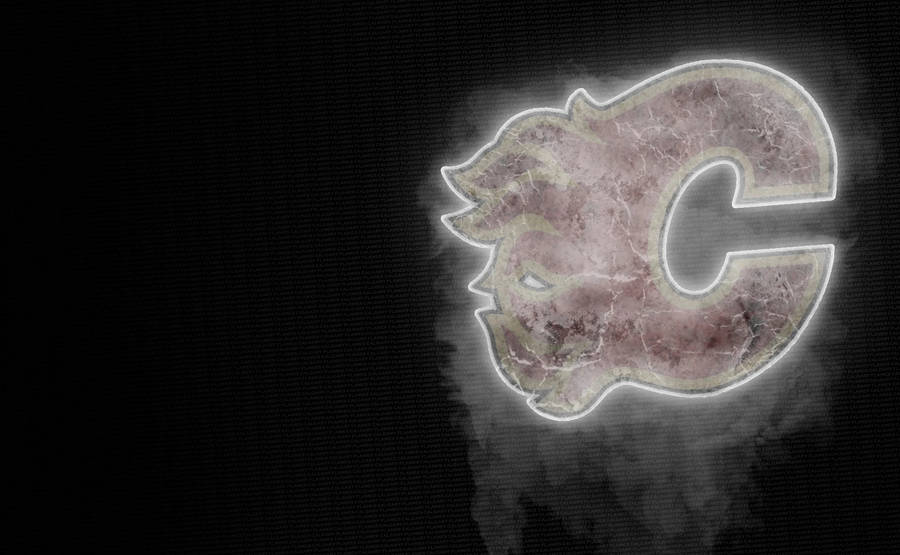 Frozen Calgary Flames Logo Wallpaper