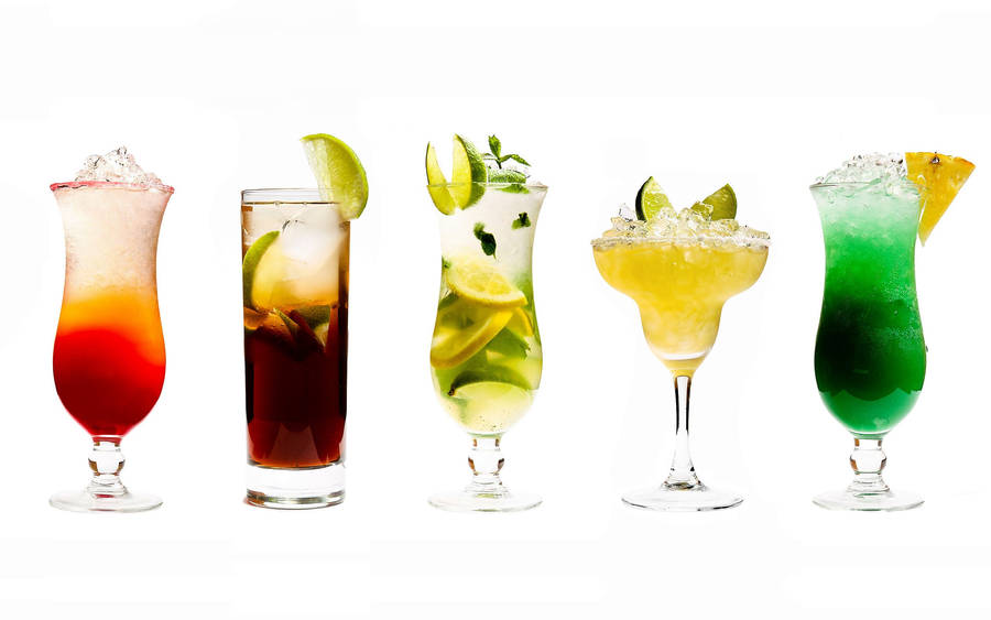 Fruit Drinks With Garnishes Wallpaper