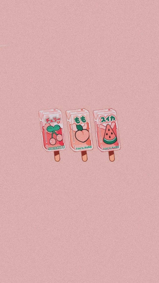 Fruit Popsicles Soft Aesthetic Wallpaper