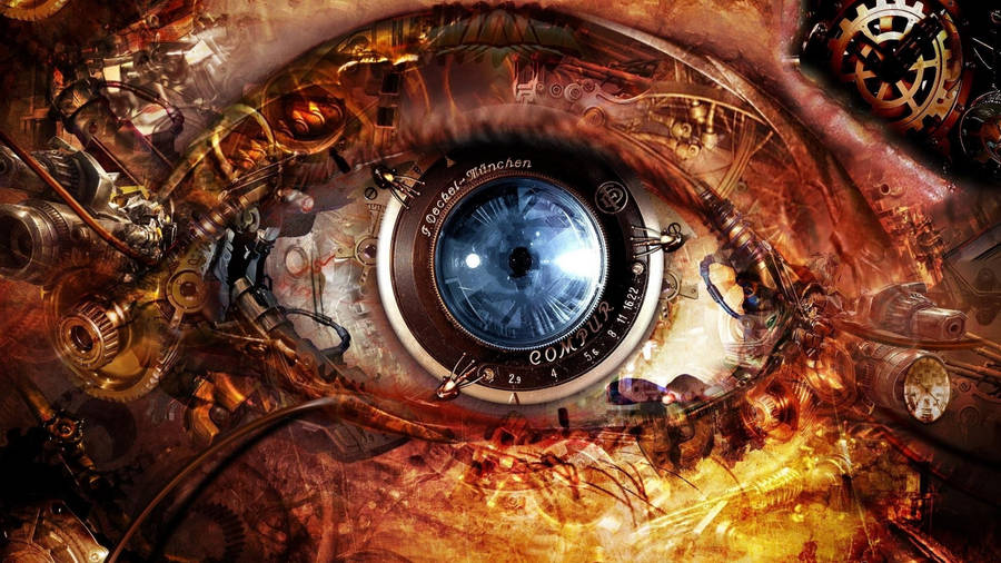 Full 4k Steampunk Eye Wallpaper