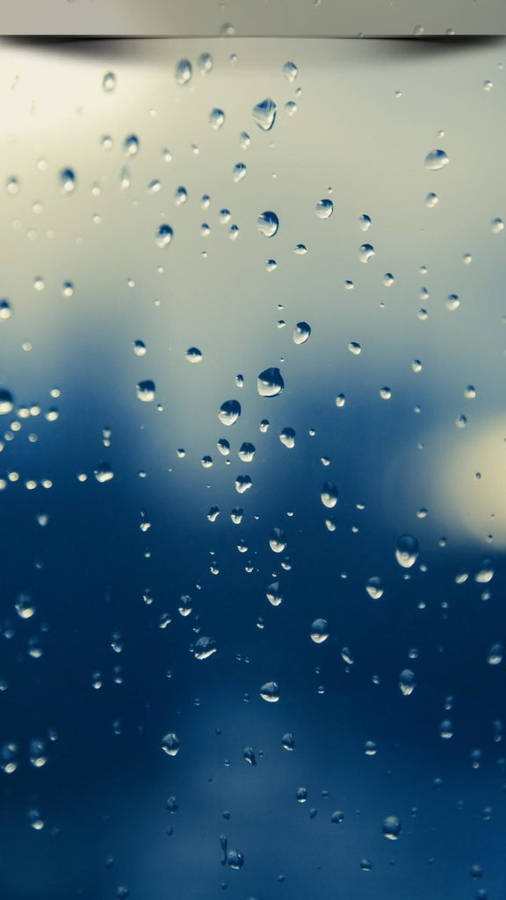 Full Hd Phone Glass Raindrop Effect Wallpaper