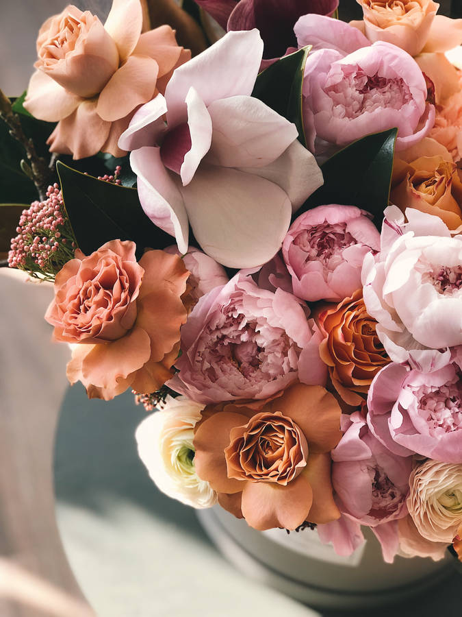 Full Screen 4k Flowers Pastel Roses Wallpaper