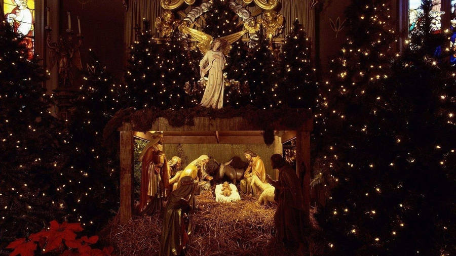 Full Screen Hd Nativity Of Jesus Wallpaper