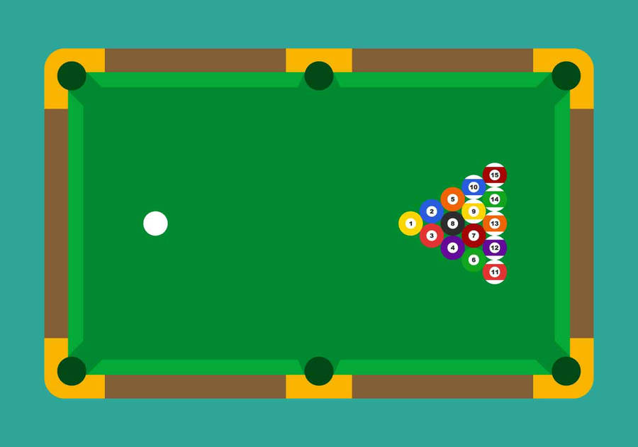 Fun Billiards Game From Above Wallpaper