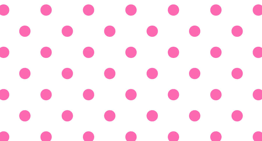 Fun Pink And White Polka Dots Desktop Wallpaper