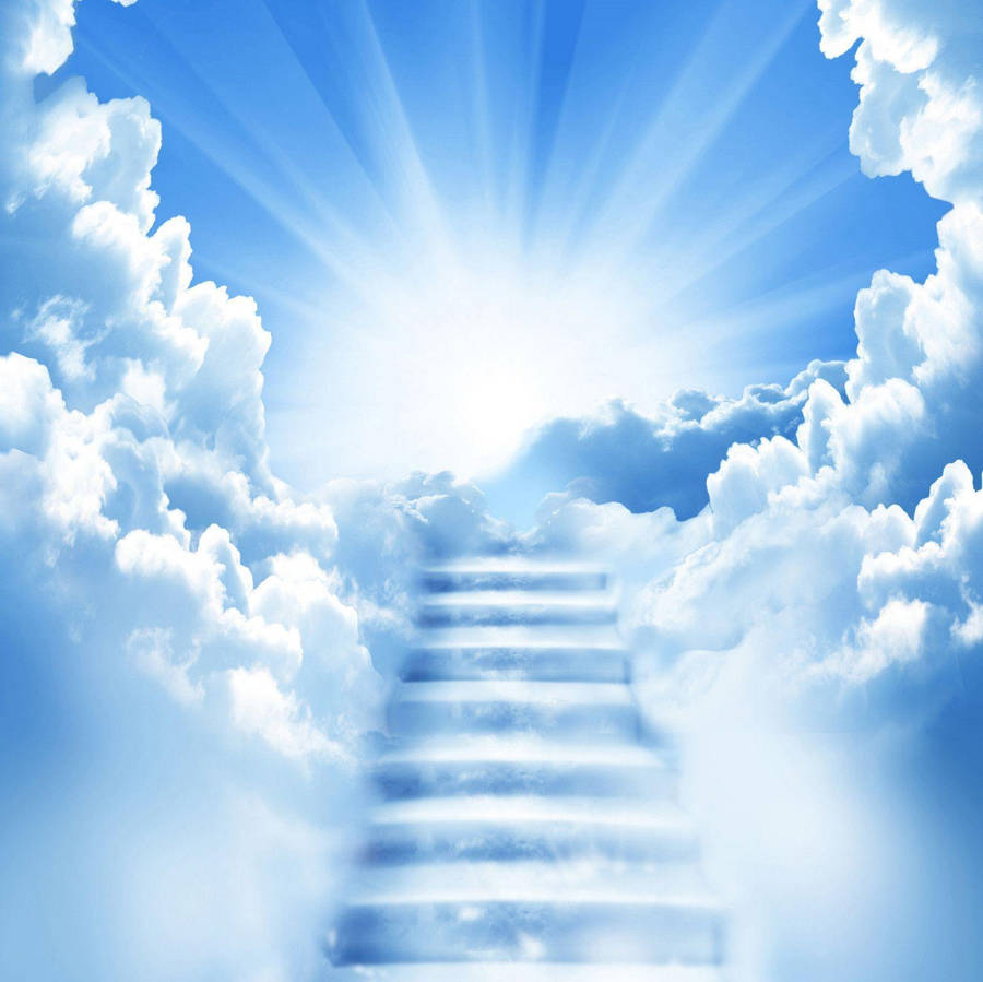 Funeral Blue Sky Stairway Wallpaper