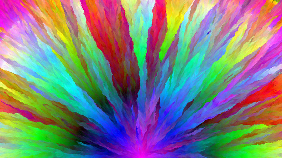 Funky Color Burst Art Wallpaper