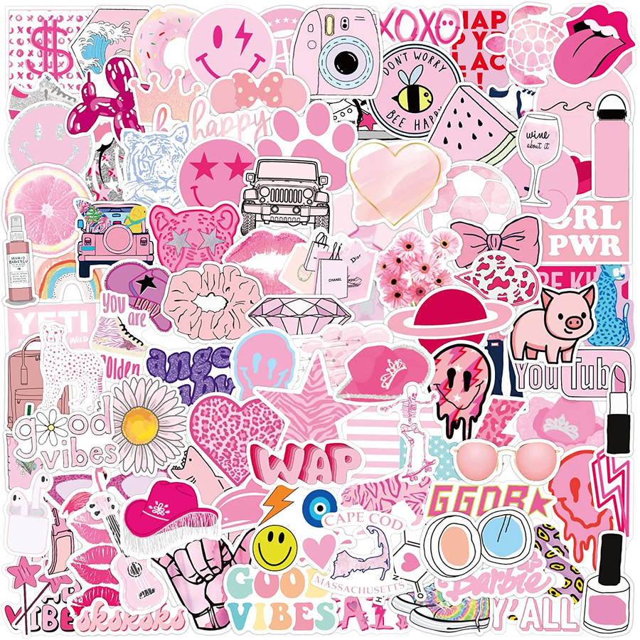 Funky Pink Preppy Wallpaper