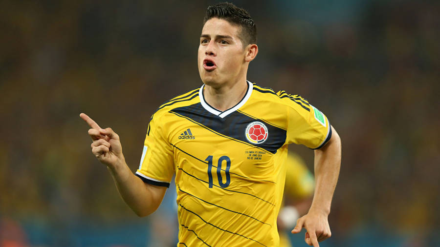 Funky Soccer Player James Rodriguez Wallpaper