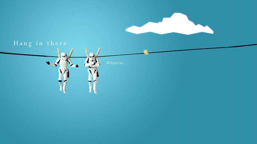 Funny Aesthetic Hanging Stormtroopers Wallpaper
