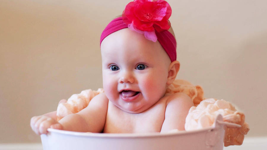 Funny Baby In A Bucket Wallpaper