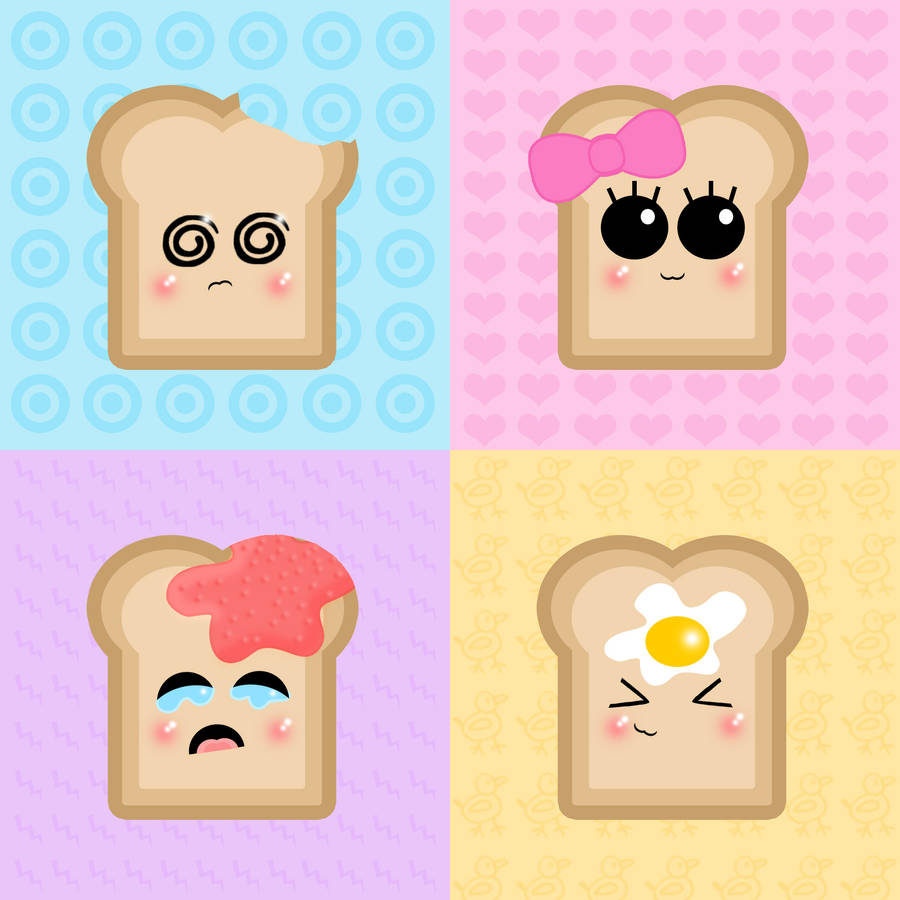 Funny Bread Faces Aesthetic Wallpaper