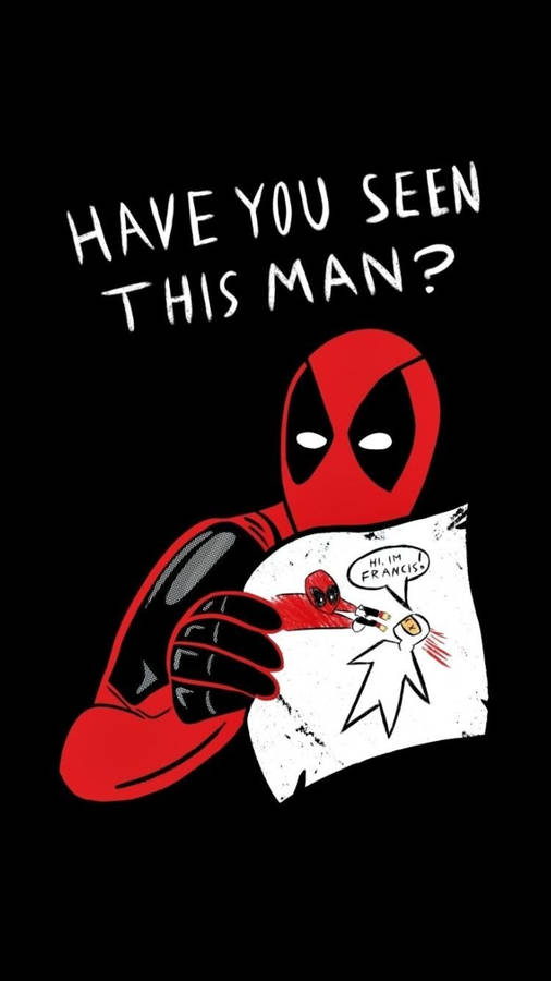 Funny Deadpool Home Screen Wallpaper