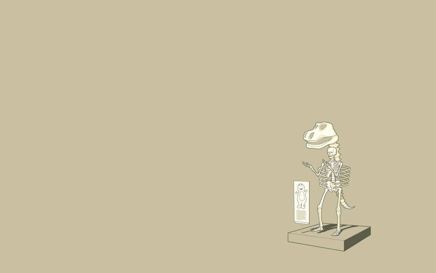 Funny Dinosaur Fossil Wallpaper