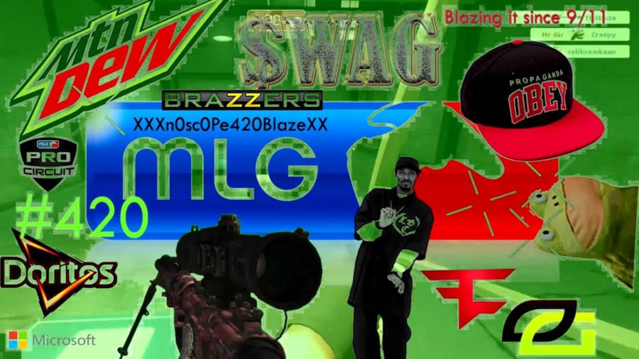 Funny Green Mlg Swag Wallpaper