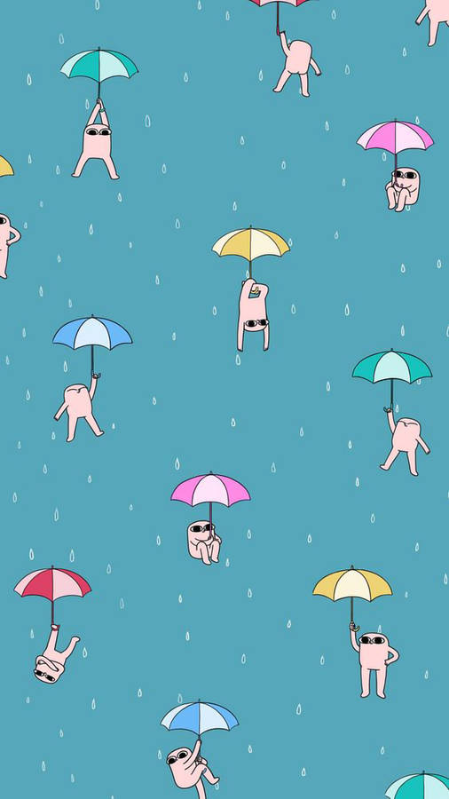 Funny Ketnipz Raining Aesthetic Wallpaper