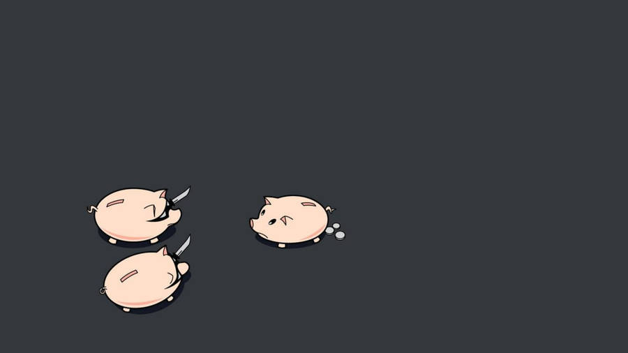 Funny Pig Coin Banks Wallpaper