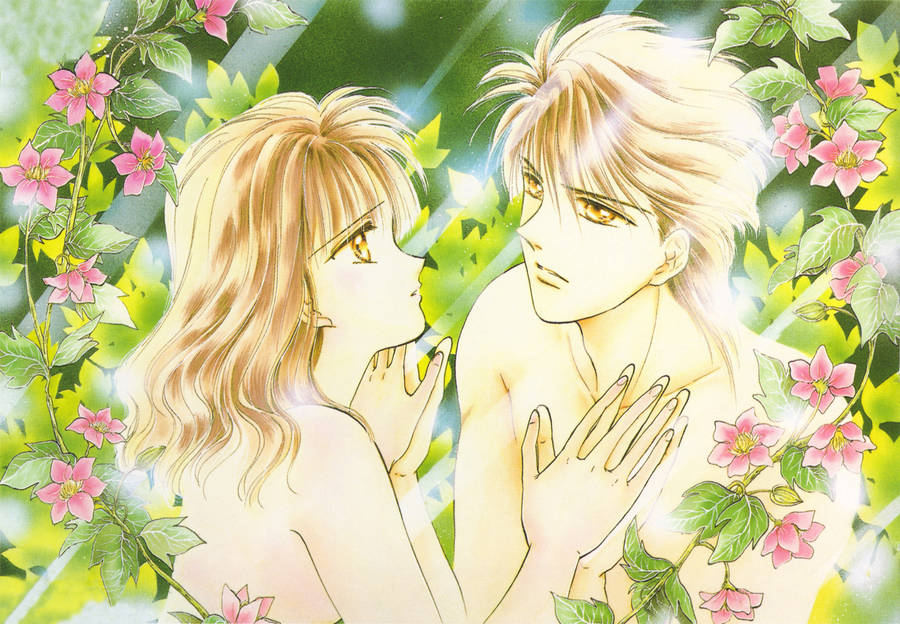 Fushigi Yuugi Miyaka X Tamahome Garden Art Wallpaper