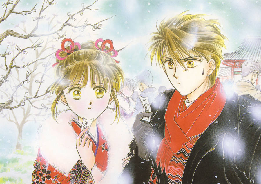 Fushigi Yuugi Winter Couple Miaka Tamahome Wallpaper