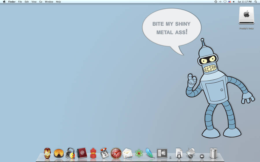 Futurama Bender With Text Bubble Wallpaper