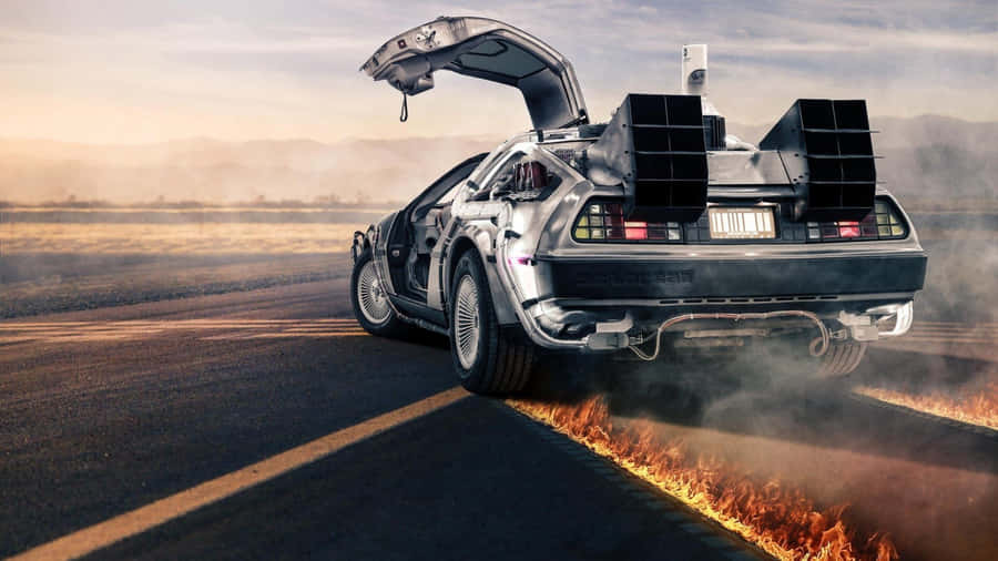 Future Delorean Truck Desktop Wallpaper