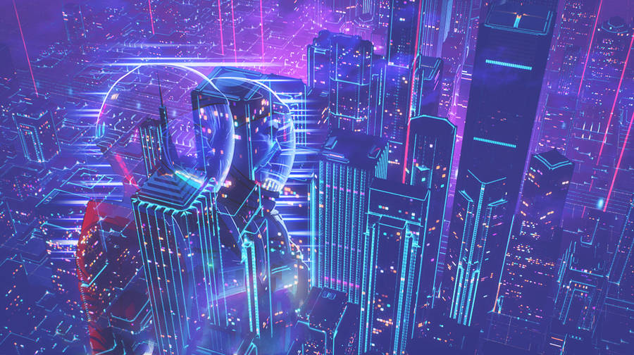 Future Game Neon City Wallpaper