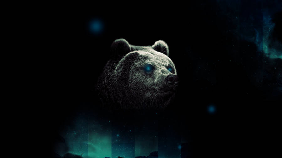 Futuristic Bear Head Wallpaper