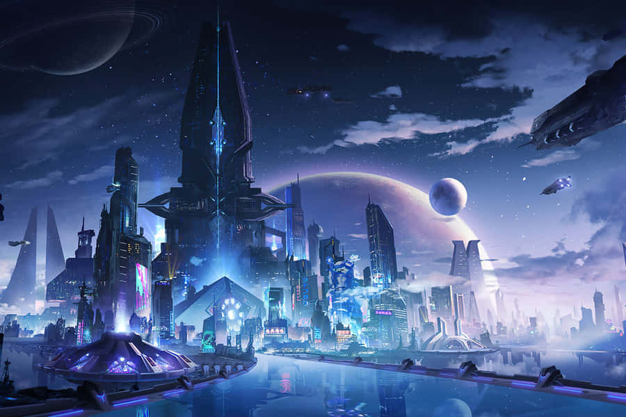 Futuristic_ Cityscape_ Utopia.jpg Wallpaper
