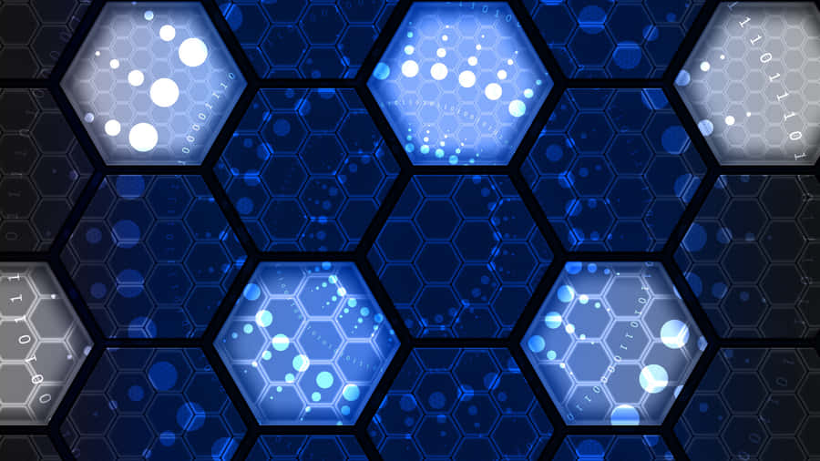 Futuristic Network Hexagons Wallpaper
