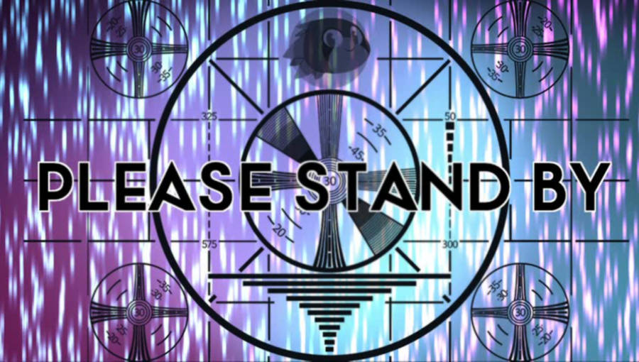 Futuristic Please Stand By Wallpaper