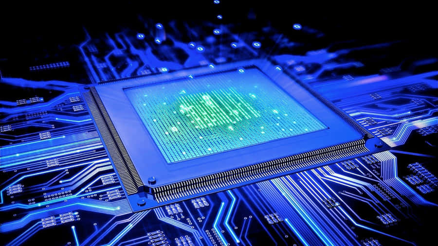 Futuristic Processor Circuit Board Wallpaper