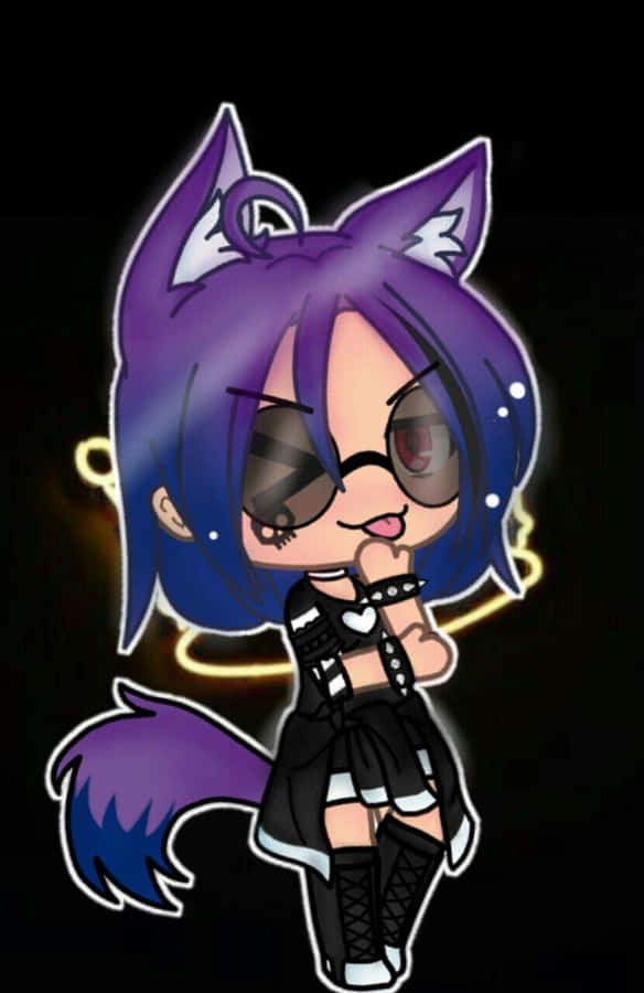 Gacha Life Tomboy Purple Fox Wallpaper