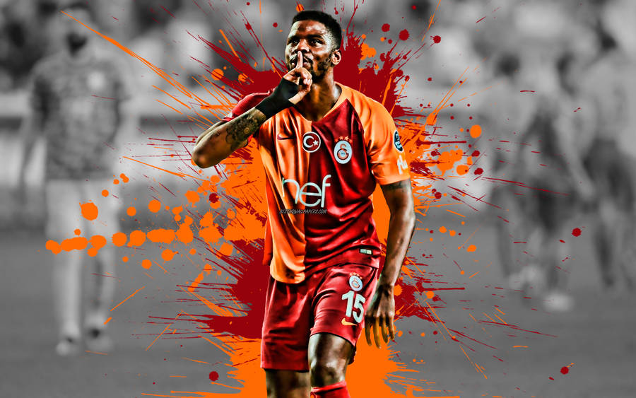 Galatasaray No. 15 Player In Action Wallpaper