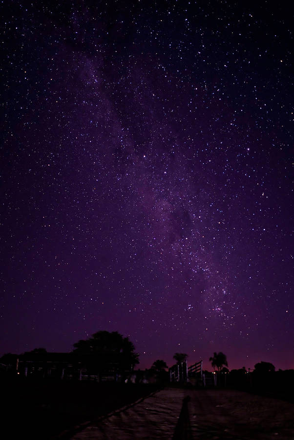 Galaxy Sky Dark Purple Iphone Wallpaper