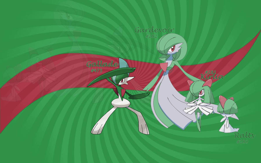 Gallade Gardevoir Evolution Line Wallpaper