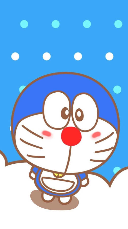 Gambar Doraemon Polka Dots Wallpaper