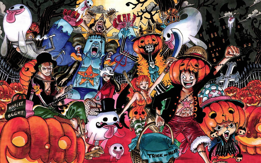 Gambar One Piece Halloween Wallpaper