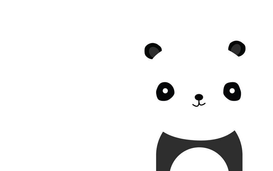 Gambar Panda On White Wallpaper