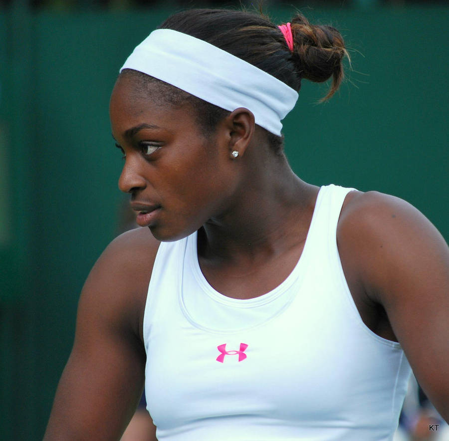 Game Face Of Sloane Stephens Wallpaper