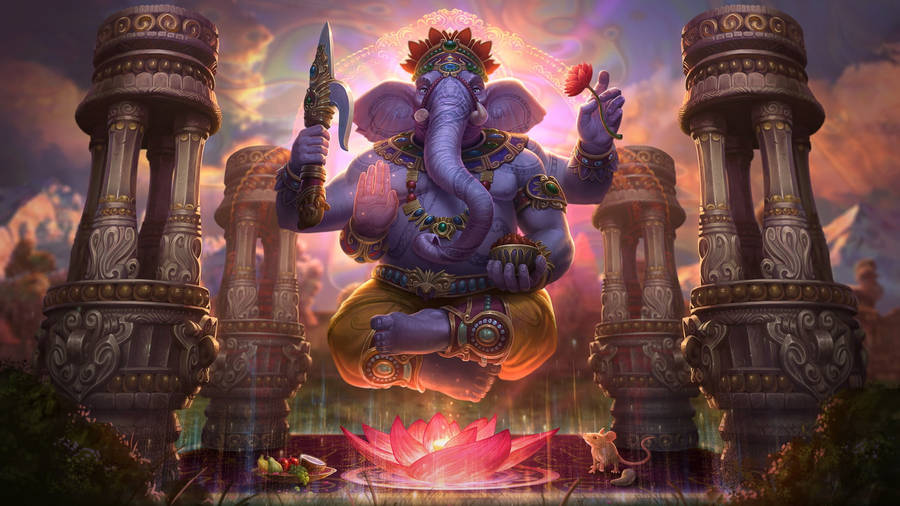 Ganesh Full Hd Fantasy Art Wallpaper