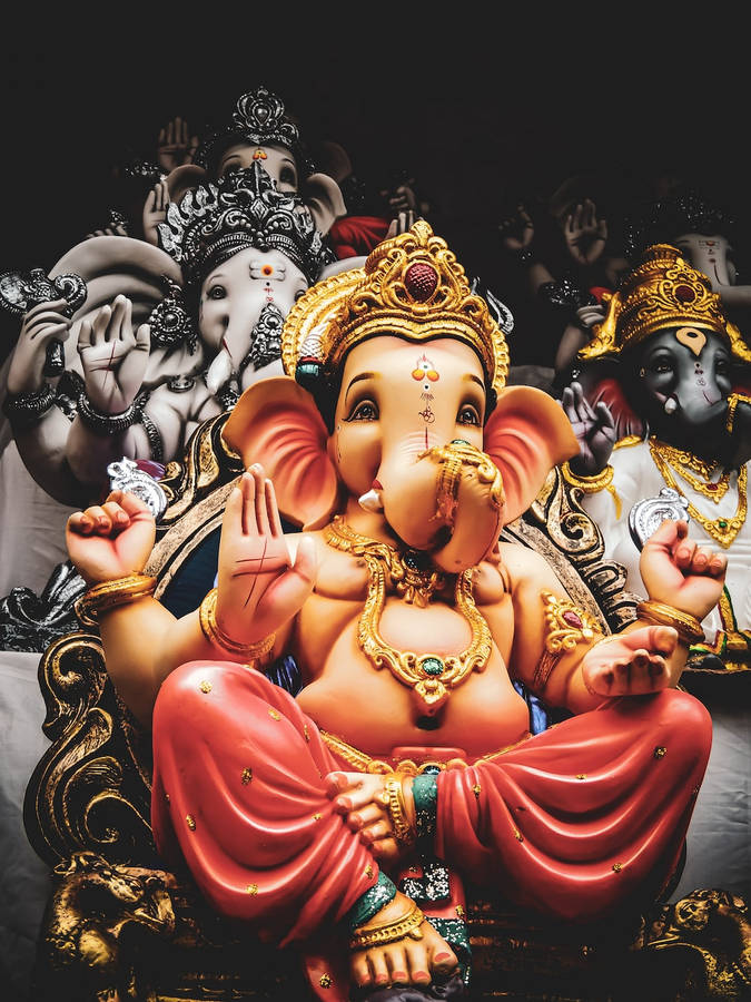 Ganesha With Other Deities Wallpaper