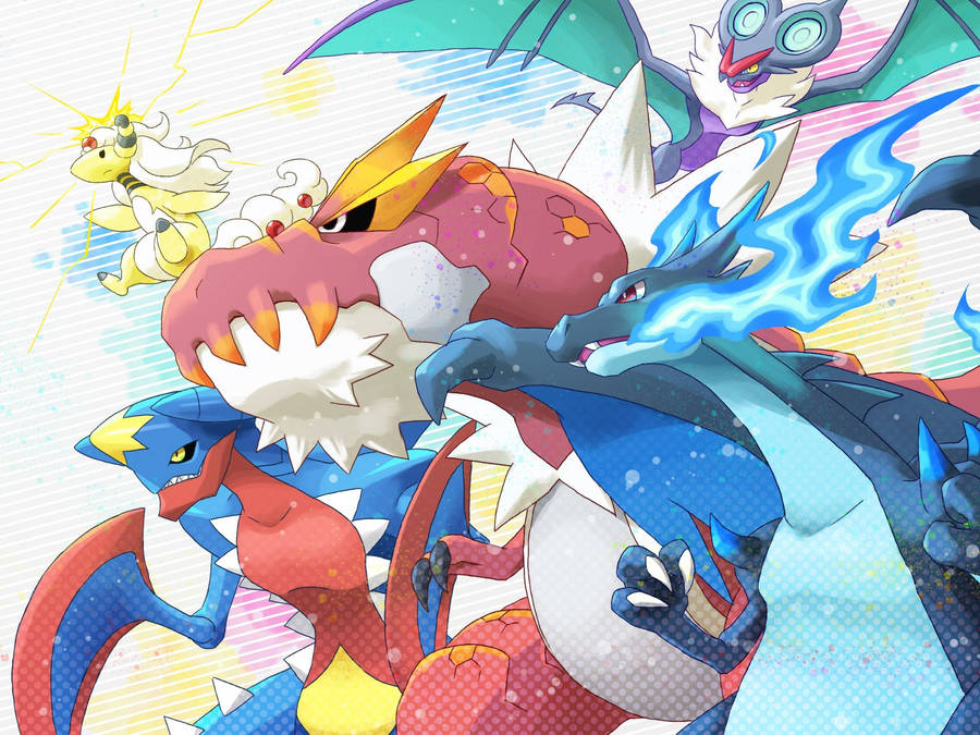 Garchomp And Pokémon Friends Wallpaper
