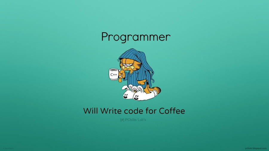 Garfield Programming For Coffee Wallpaper