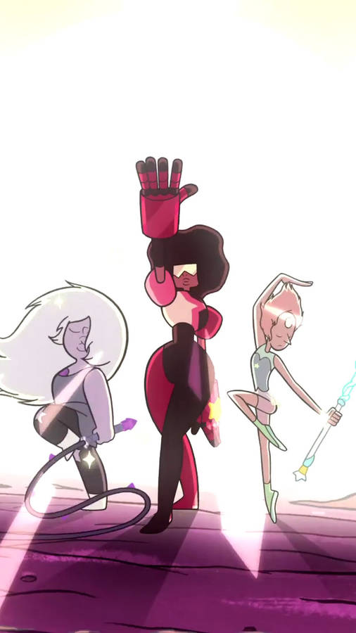 Garnet, Amethyst, And Pearl Steven Universe Ipad Wallpaper