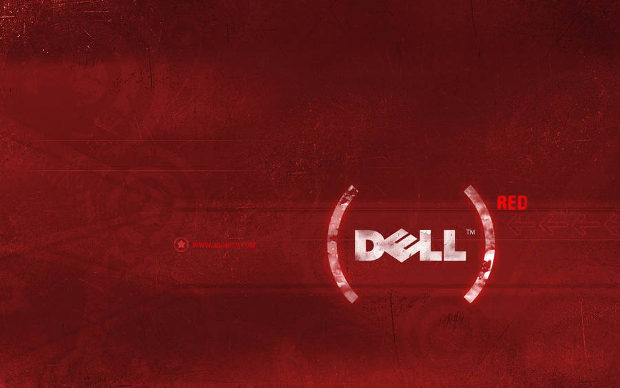Garnet Red Dell Wordmark Wallpaper