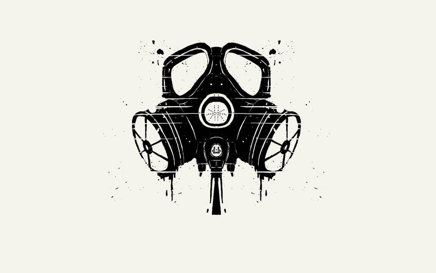 Gas Mask Minimalist Artwork Wallpaper