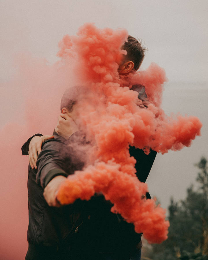 Gay Couple In Smoke Bombs Wallpaper